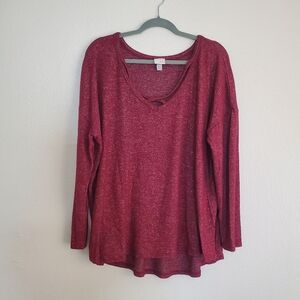Dark red long sleeve top. New without tags. Size XXL. A New Day